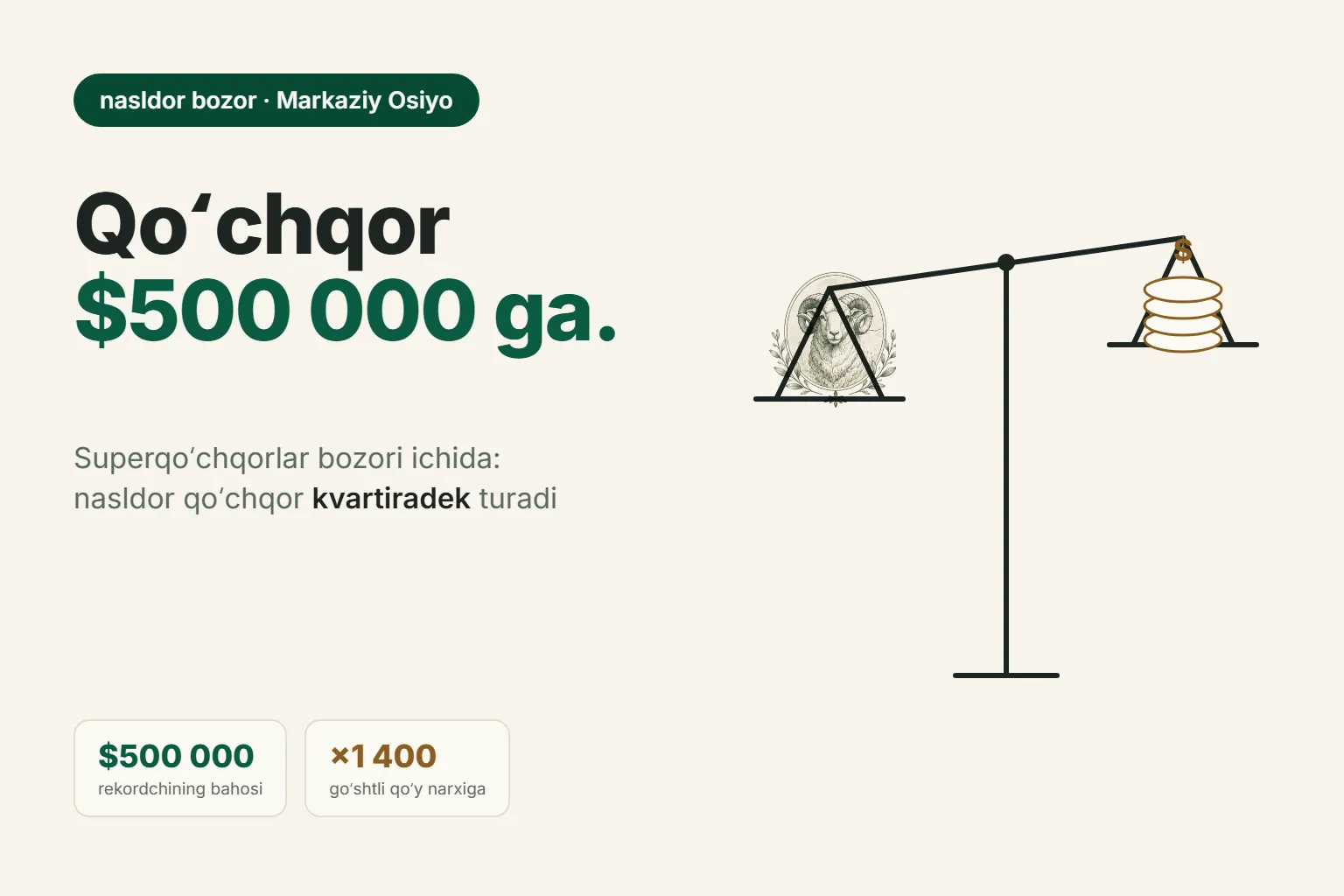 Markaziy Osiyoning eng qimmat qoʻchqorlari: hisordan arashangacha