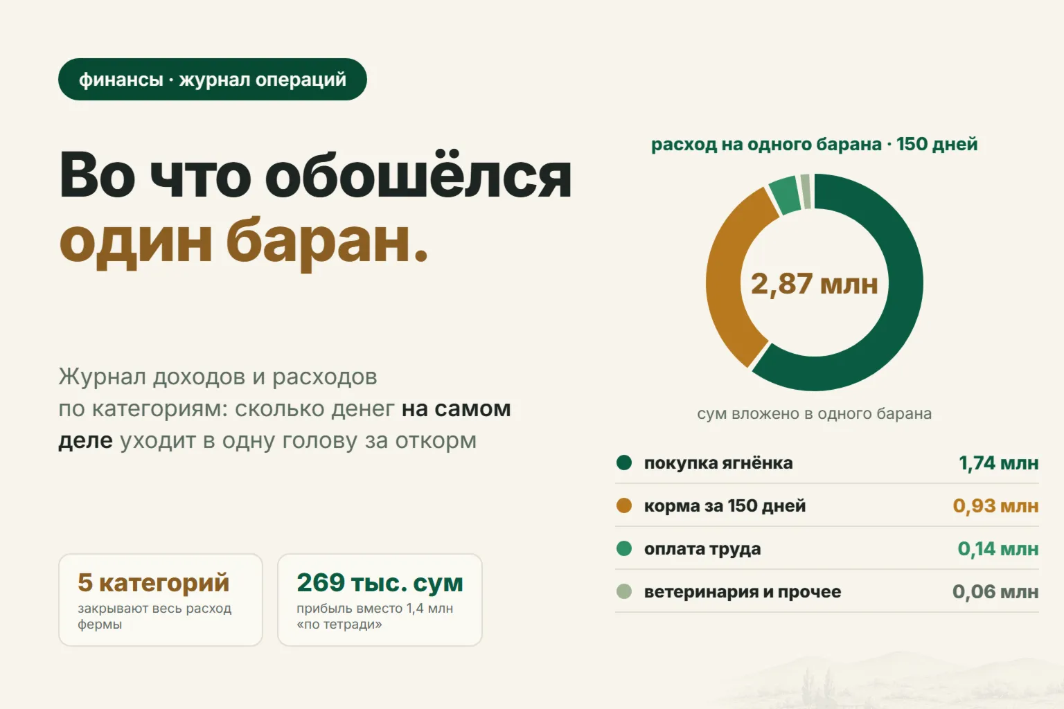 Как вести учёт доходов и расходов на ферме: журнал операций, категории и цена одного барана