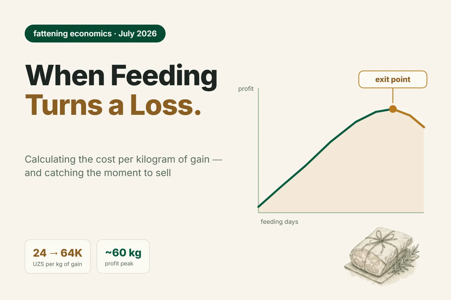How Much Does a Kilogram of Weight Gain Cost: The True Cost of Fattening a Ram and When to Sell