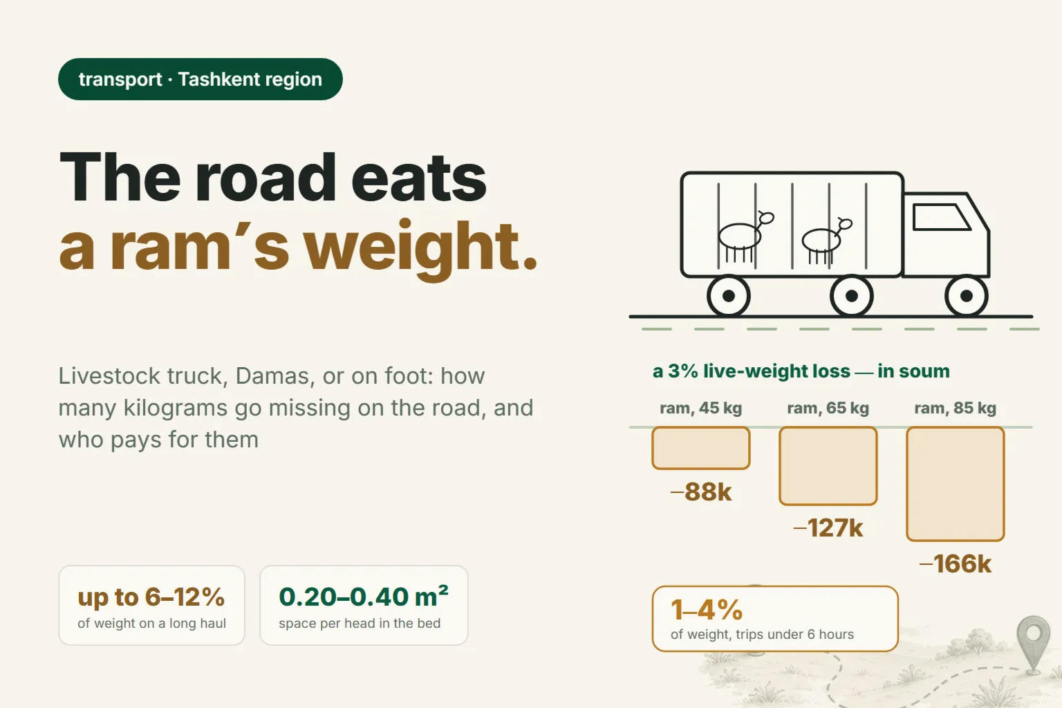 Ram delivery in Tashkent and the region: what to transport them in and how much weight is lost on the road
